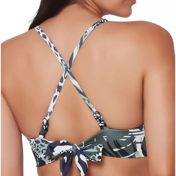 NWT Bar III Moody Tropics Convertible Bikini Top - Picture 5 of 11